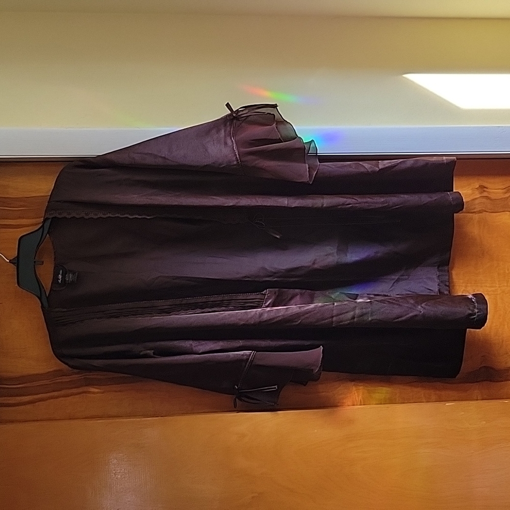 Brown satin robe
